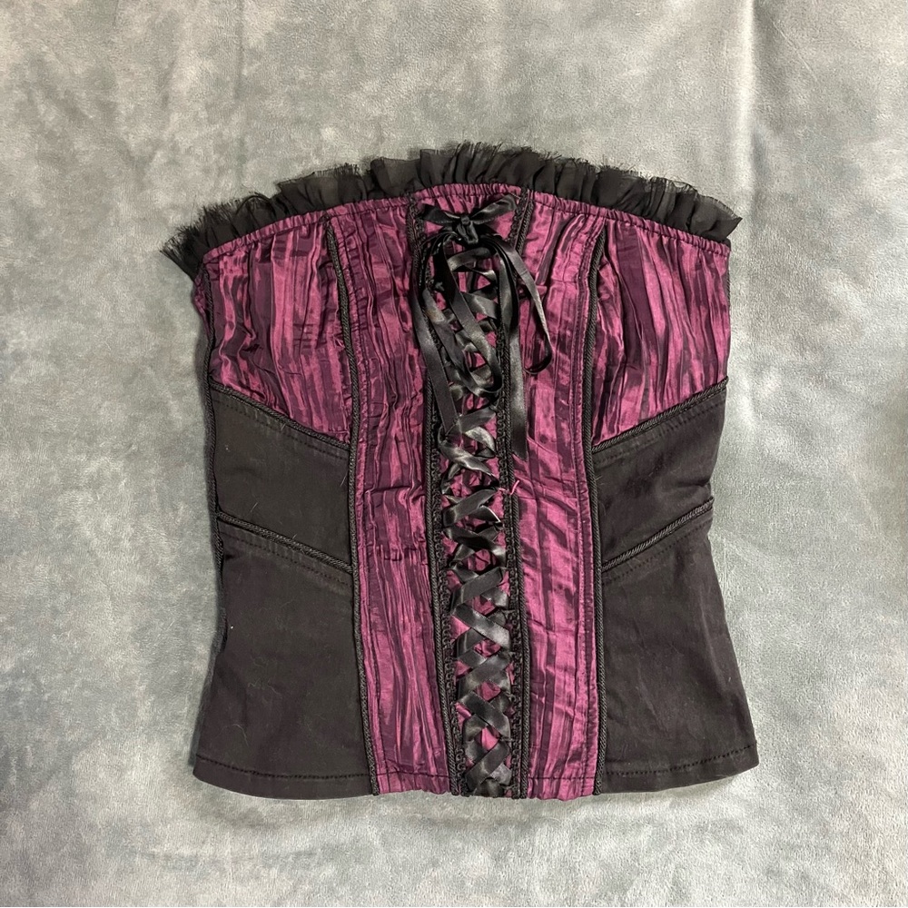 Royal Bones Corset Black and Magenta